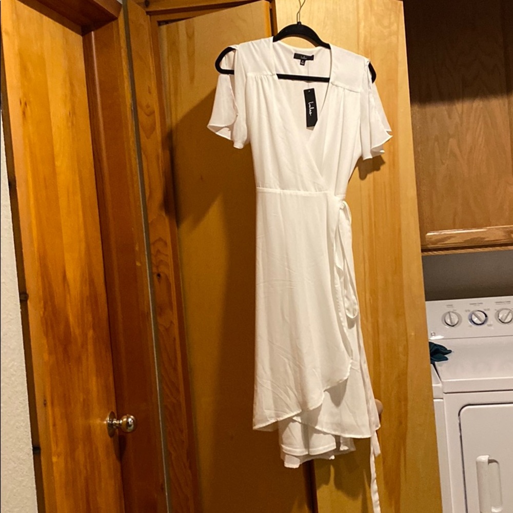 Lulus white wrap dress